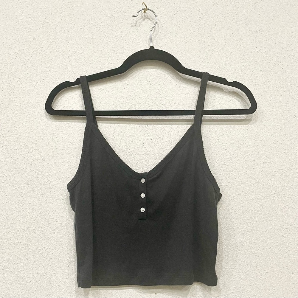 AE Cropped Cami Button Up